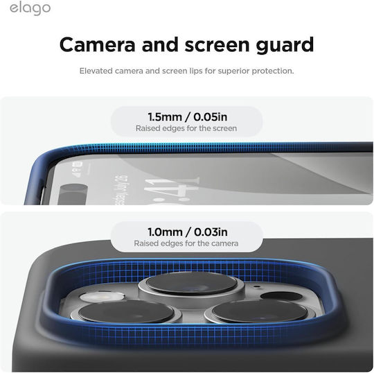Elago Premium Liquid Back Cover Σιλικόνης Μαύρο (iPhone 16 Pro Max)