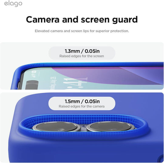 Elago Premium Liquid Back Cover Σιλικόνης 1.7mm Μπλε (iPhone 16)