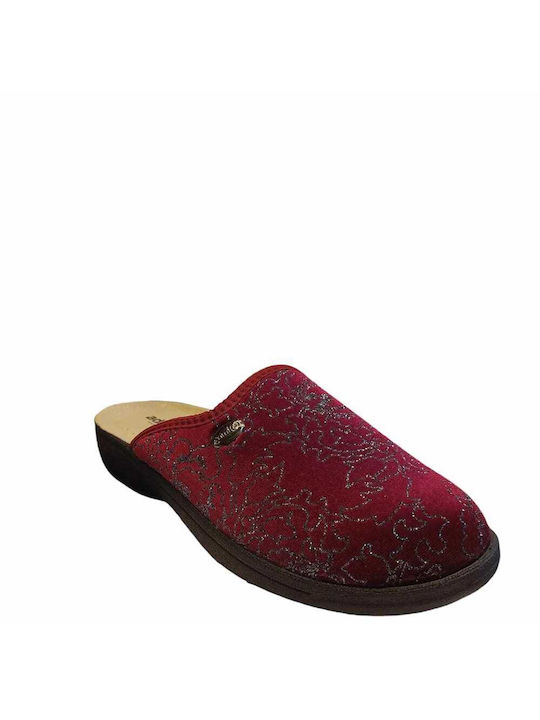 Adam's Shoes Slippers Burgundy