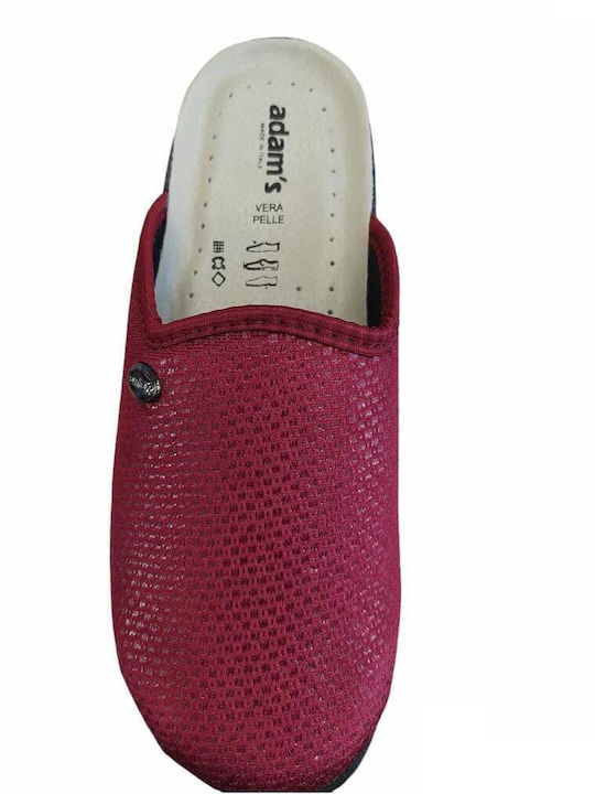Anatomische Lederne Damen Hausschuhe Burgundisch
