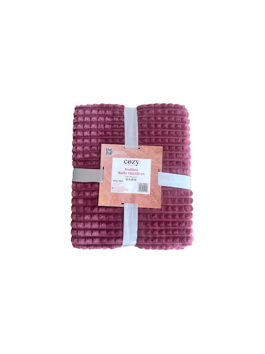 Chios Hellas Blanket Fleece Single 150x200cm Ruby Rose