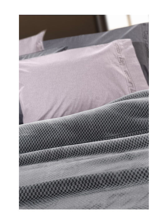 Guy Laroche Cheval Samtige Decke Übergröße 220x240cm Silber