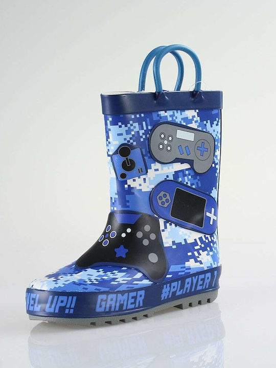 Kids Wellies with Internal Lining Blue
