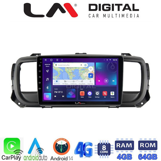 LM Digital Car Audio System for Peugeot Expert Opel Vivaro Fiat Scudo Toyota Proace Citroen SpaceTourer / Jumpy 2016+ (Bluetooth/USB/WiFi/GPS/Apple-Carplay/Android-Auto)