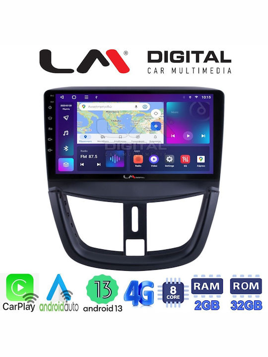 LM Digital Car Audio System for Peugeot 207 2007-2013 (Bluetooth/USB/WiFi/GPS) with Screen 9"