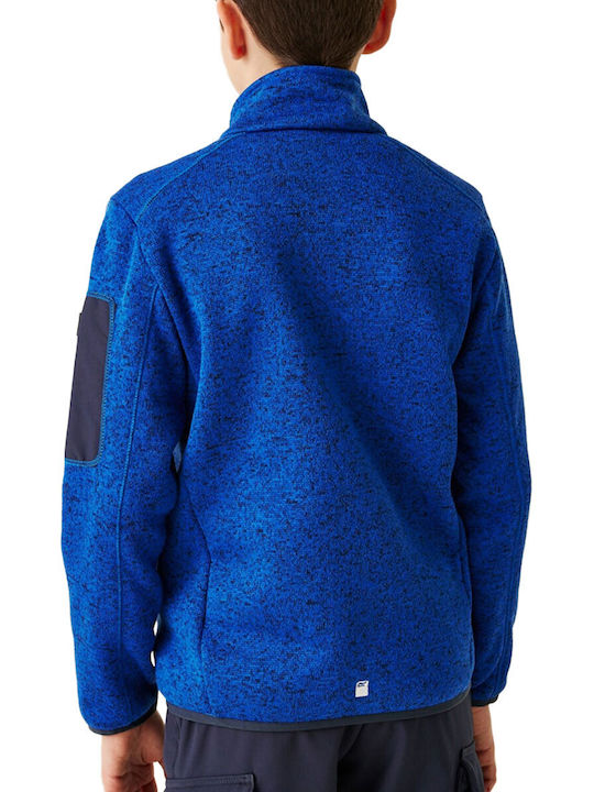 Kinderstrickjacke Fleece Blau