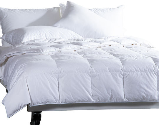 Nef-Nef Homeware Πάπλωμα Μονό Πουπουλένιο 160x220εκ. Duck Down 60/40 White 300 GSM 11 togs