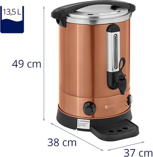 Royal Catering Professioneller Getränkewärmer mit einer Kapazität von 13.5Es 2.5kW