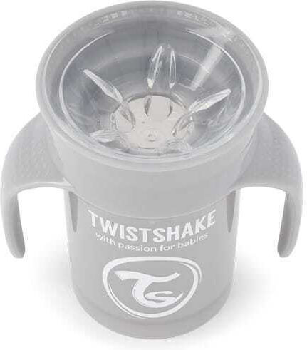 Twistshake Baby Cup made of Silicone Gray 230ml for 6m+m+