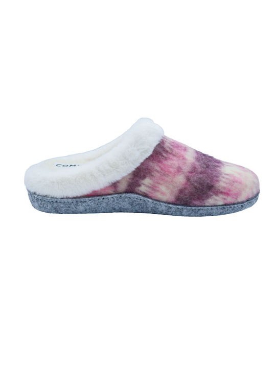 Anatomical Women's Slippers with Fur Pink