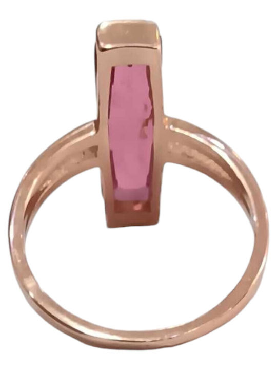 Prince Silvero Ring with Zircon made of Silver Gold Plated