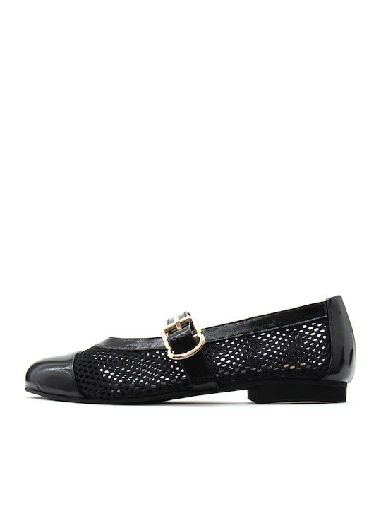 I Athens Fabric Ballerinas Black