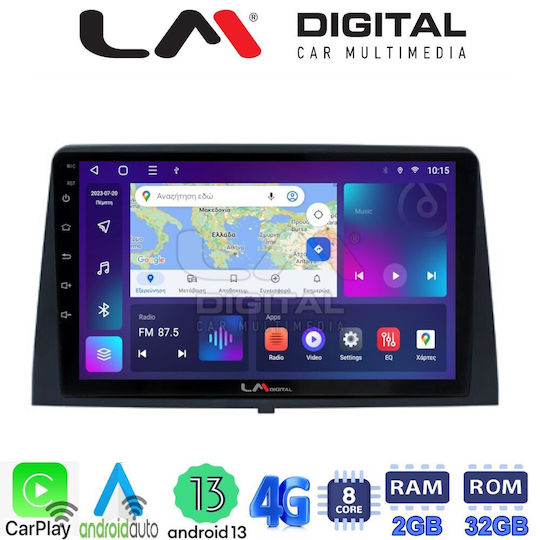 LM Digital Car Audio System for Peugeot Partner Toyota Proace Citroen Berlingo Honda City 2019+ (Bluetooth/USB/WiFi/GPS/Apple-Carplay/Android-Auto) with Screen 10"