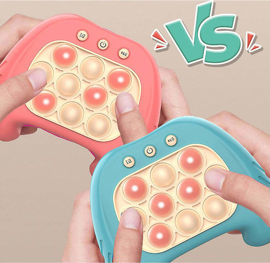 Pop It Game Flippy Console Interactive Game Stress Reliever Battery Operated Abs Silicone Blue 12 X 10 X 5.8 Cm