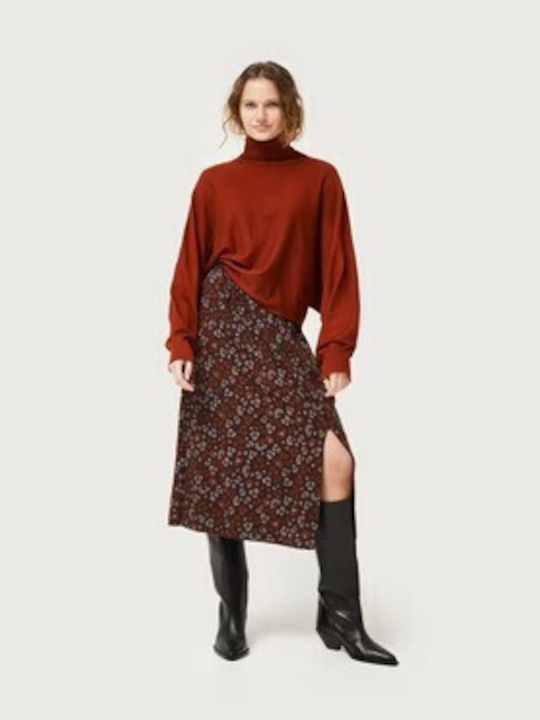 Compania Fantastica Midi Skirt in Brown Color