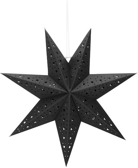 Paper Christmas Decorative Pendant Star 3x3cm Black
