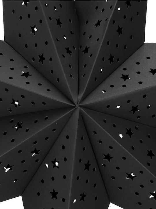 Crăciunesc Decorativ Suspendata Stea Hârtie Negru 3x3buc 1buc