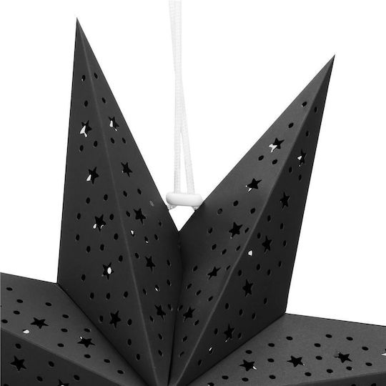Paper Christmas Decorative Pendant Star 3x3cm Black