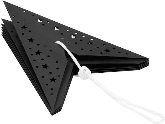 Paper Christmas Decorative Pendant Star 3x3cm Black