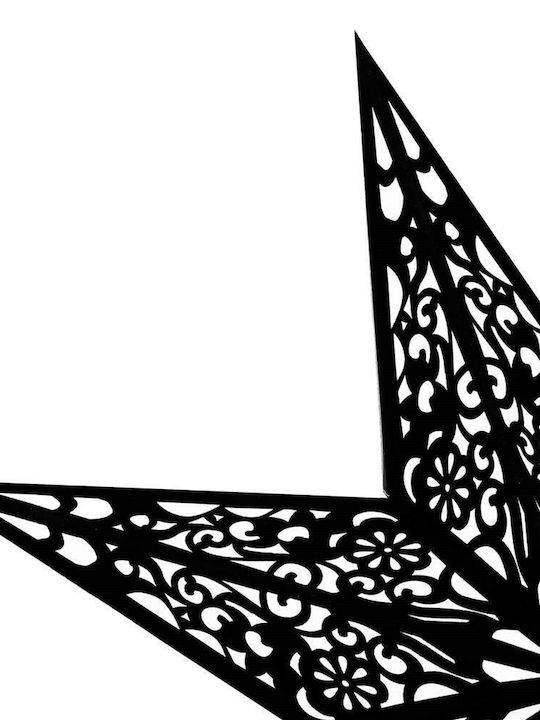 Crăciunesc Decorativ Suspendata Stea Hârtie Negru 3x3buc 1buc