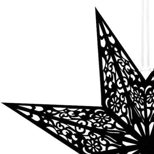 Weihnachtlicher Dekorativer Anhänger Stern Papier Schwarz 3x3cm 1Stück