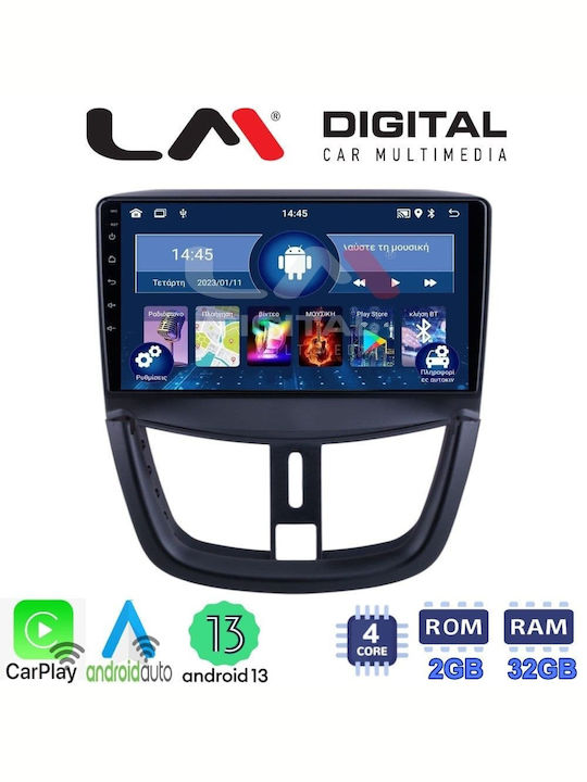 LM Digital Sistem Audio Auto pentru Peugeot 207 2007-2013 (Bluetooth/USB/WiFi/GPS) cu Ecran Tactil 9"