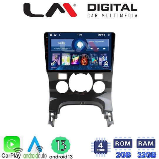 LM Digital Car Audio System for Peugeot 3008 / 206 / 5008 2009-2016 with Clima (Bluetooth/USB/WiFi/GPS/Apple-Carplay/Android-Auto) with Touch Screen 9"