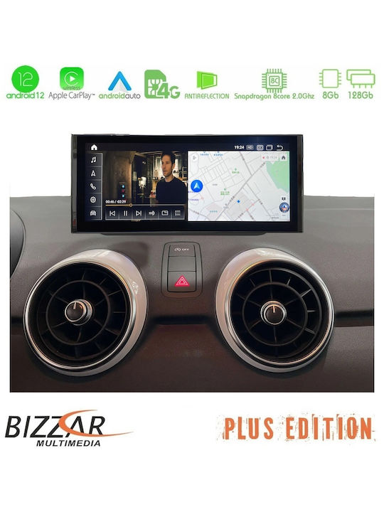 Bizzar Car Audio System for Audi A1 (8X) 2010-2018 (Bluetooth/USB/AUX/WiFi/GPS/Apple-Carplay/Android-Auto/CD) with Touch Screen 10.25"