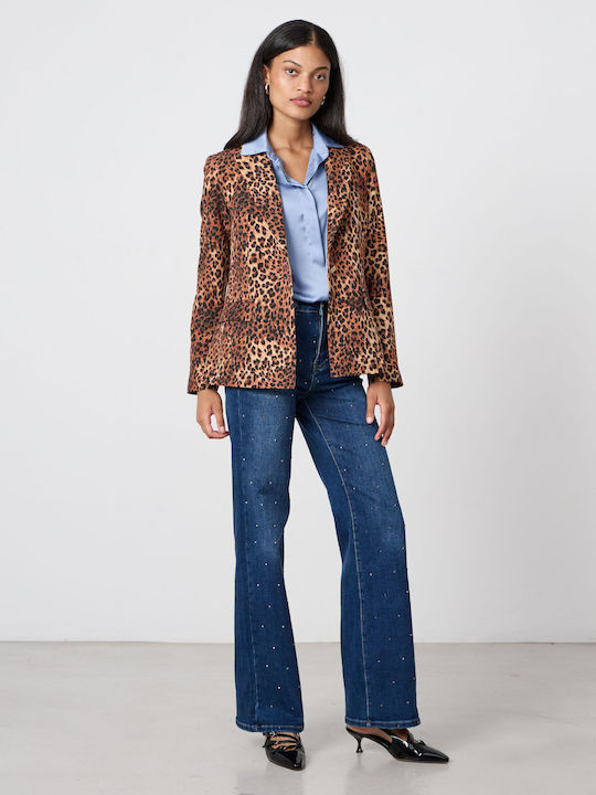 Passager Women's Waisted Blazer Leopard