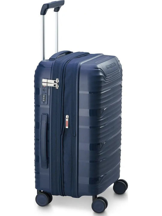 Securitech by Delsey Βαλίτσα Ταξιδίου Καμπίνας Σκληρή Dune Navy με 4 Ρόδες Ύψους 55εκ.