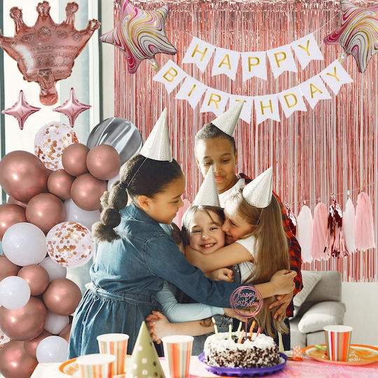 Κορδέλα Party με Θέμα "Happy Birthday" Σετ 65τμχ