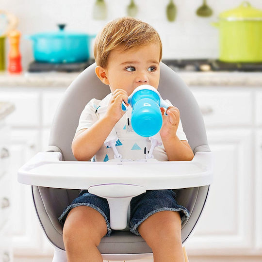 Munchkin Gentle First Cup Tall Baby Sippy Cup Plastic with Handles Light Blue for 9m+ 300ml