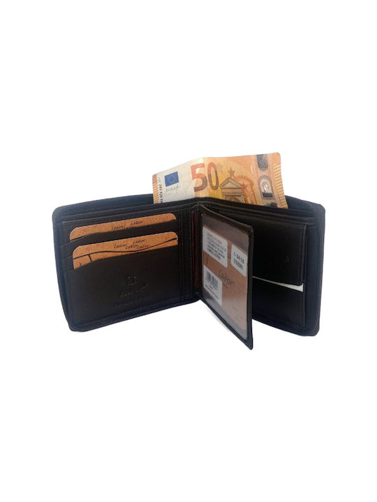 Leather Men's Wallet Cards with RFID Brown