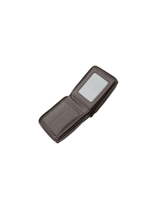 Leather Men's Wallet Cards with RFID Brown