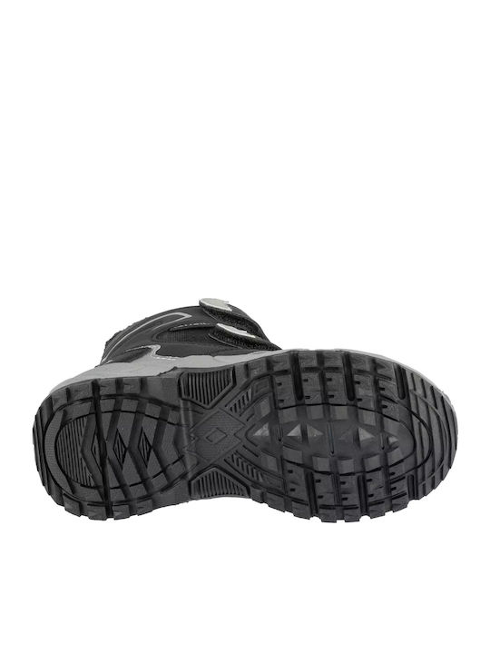 Kinder Wanderschuhe mit Klettverschluss Schwarz ->