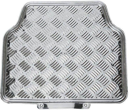 Autoline Satz Vorder- und Hintermatten Universal 4Stück aus Aluminium Silber