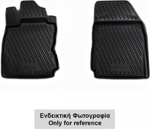 Novline Front Mats 2pcs Tray Type for Fiat Doblo 2010+ Black