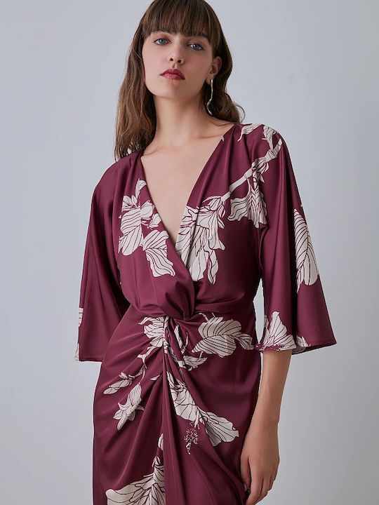 BSB Satin Dress All Day Burgundy