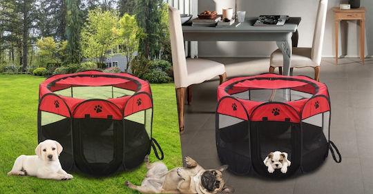Klappbares Hundepark 70x34x70cm Schwarz