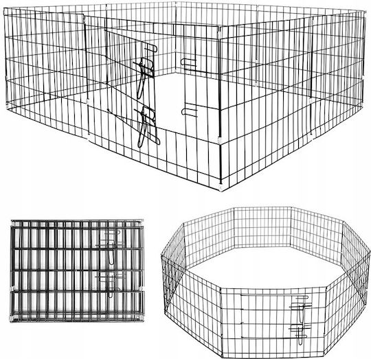 Park Dog Square made of Metal in Black Color 60 x 120 x 10cm
