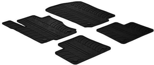 Gledring Set of Front and Rear Mats 4pcs Tray Type for Mercedes-Benz ML 2011+ Black