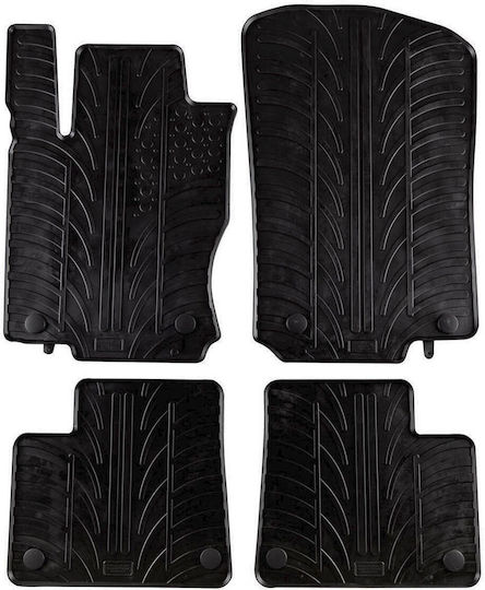 Gledring Set of Front and Rear Mats 4pcs Tray Type for Mercedes-Benz ML 2011+ Black