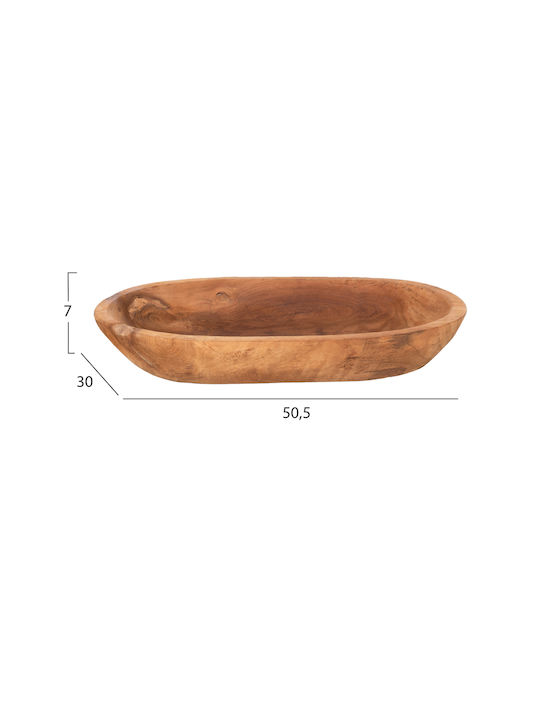 HomeMarkt Decorative Bowl Brown 55x30x7cm