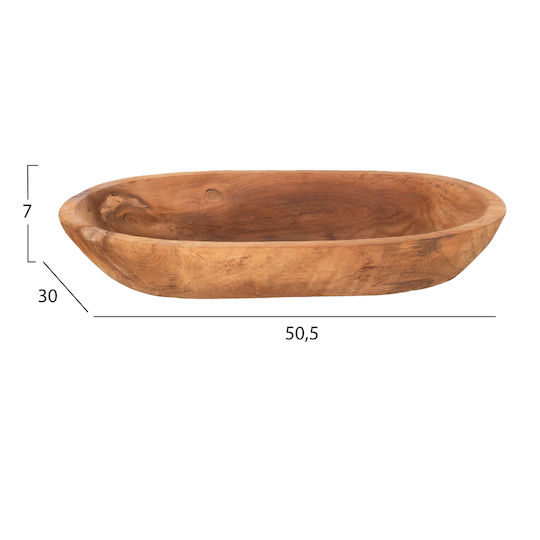 HomeMarkt Bol Decorativ Lemn Maro 55x30x7cm 1buc