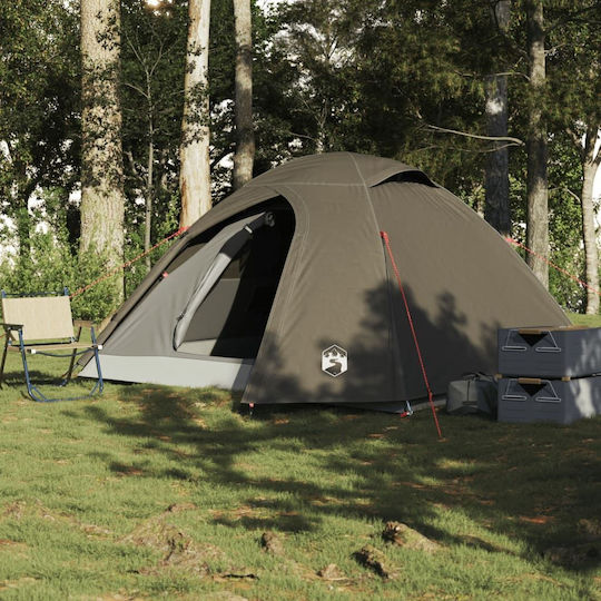 vidaXL Σκηνή Camping Igloo Καφέ για 3 Άτομα 270x205x125εκ.