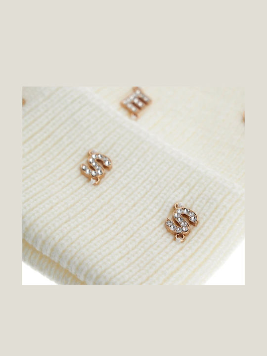 Kids Beanie Knitted Beige