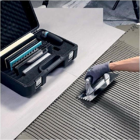 Bihui Σπάτουλα Inox Οδοντωτή 480x120mm με Μεταλλική Λαβή PTSM15