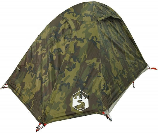vidaXL Къмпинг сцена Зелена за 2 Хора 254x140x108см
