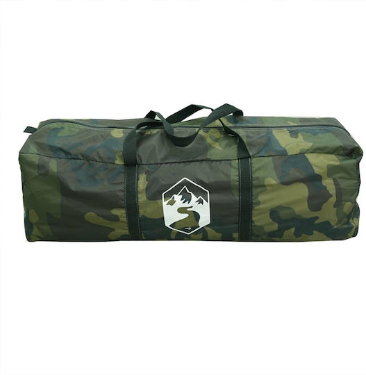 vidaXL Къмпинг сцена Зелена за 2 Хора 254x140x108см