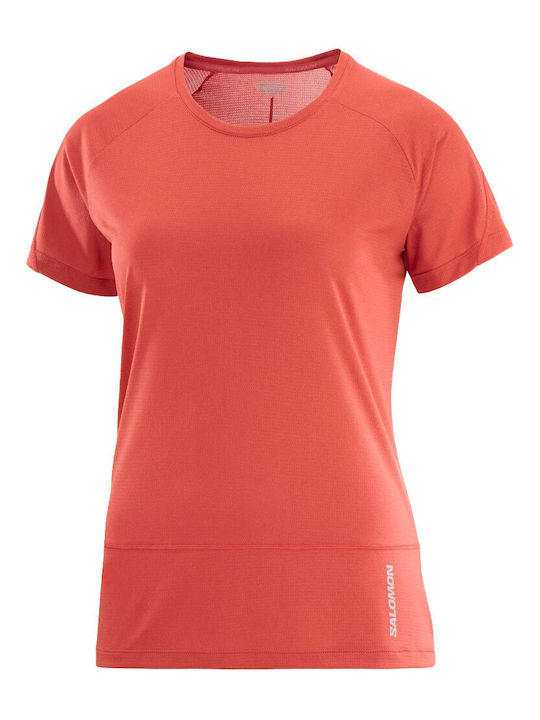Cross Run Γυναικείο T-shirt Fast Drying Κόκκινο
